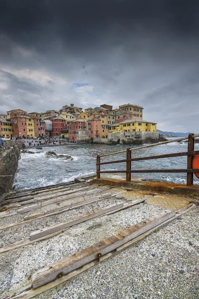 Boccadasse, uma pequena aldeia de Génova — Fotografia de Stock