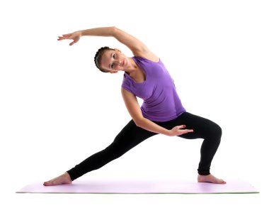 genç kadın renk fitness kostüm poz