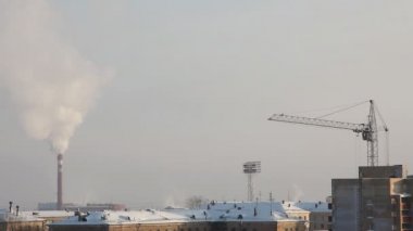 Boru dumanlı kış Sunrise