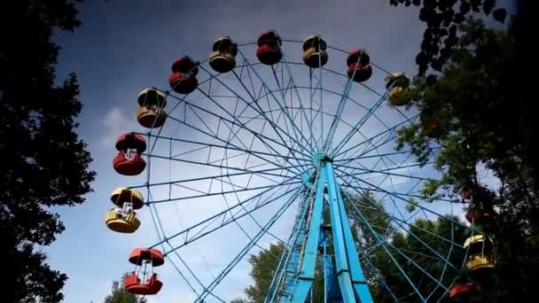 Ferris wheel rotation time lapse — Stock Video