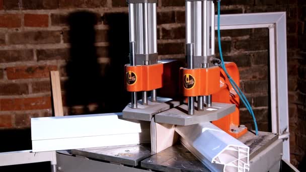 焊缝塑料角机 — 图库视频影像