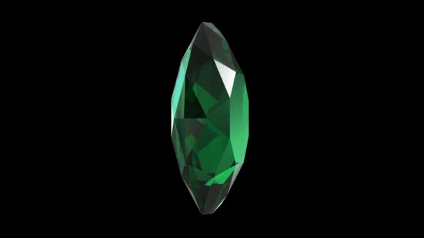 Diamante verde esmeralda corte — Vídeo de stock