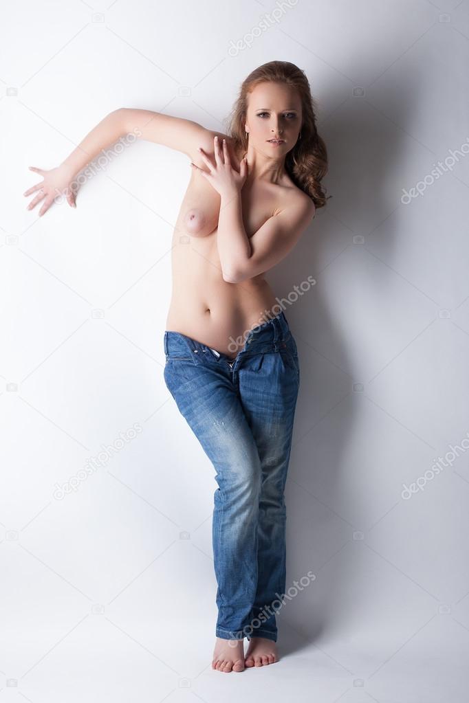 Women Topless In Jeans