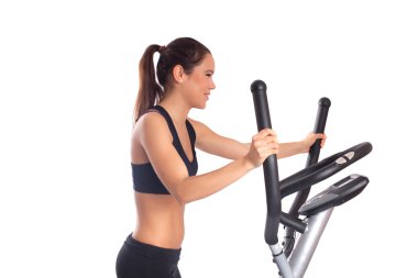 Sportif esmer kadın egzersiz