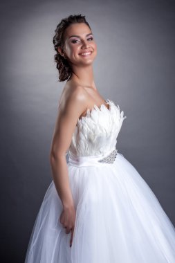 mutlu genç portresi gelin, yakın çekim