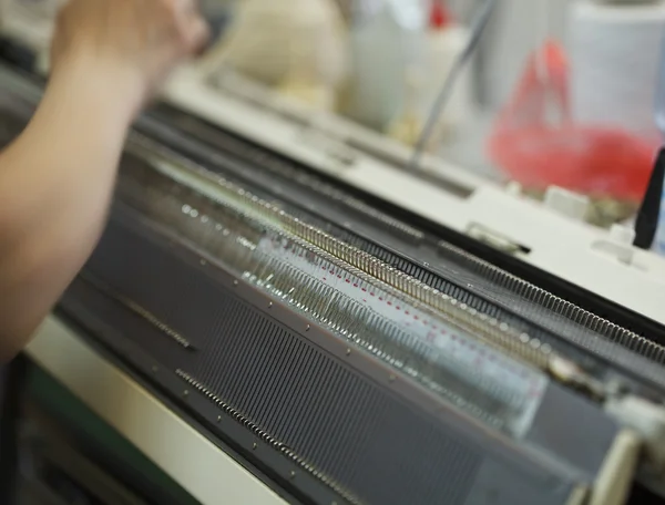 Image of modern equipment for knitting — Stock Photo, Image