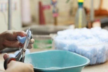 örgü süsleme pompoms makas tarafından