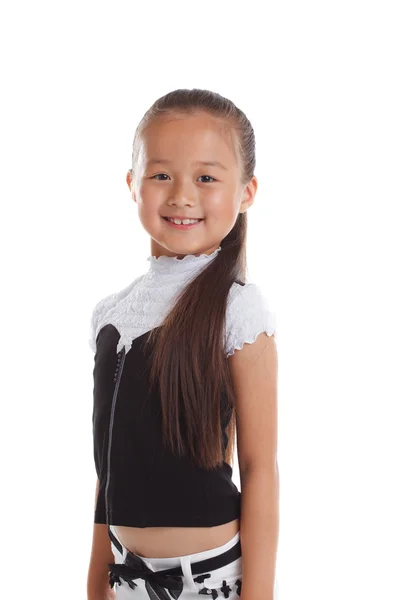Portrait of graceful little girl smiling in studio — Stock Photo, Image