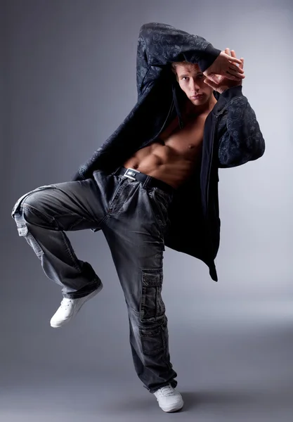 Flexible performer of modern dance — Stock Photo, Image