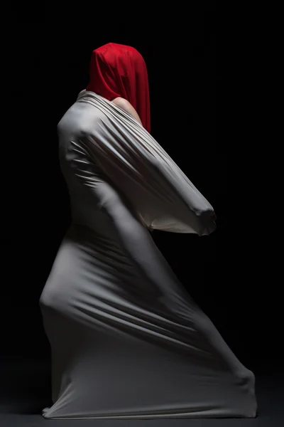 Concept of pain - faceless female silhouette — Stock Photo, Image