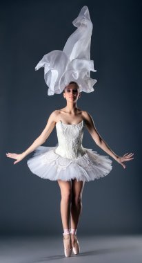 stüdyoda poz güzel genç bale dansçısı