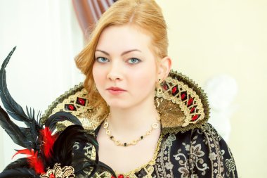 Kızıl saçlı genç Kraliyet şahsiyet portresi