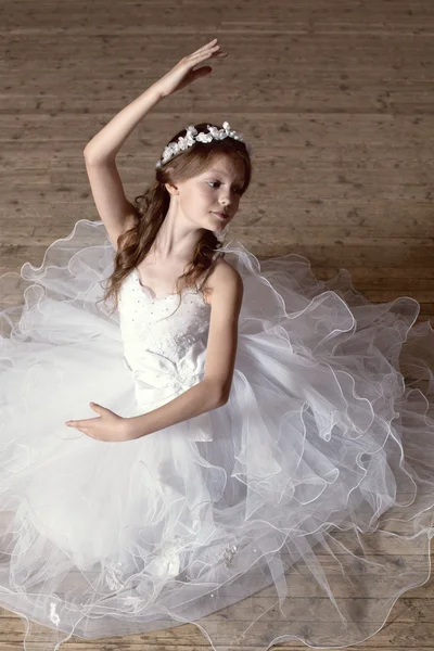Image of lovely ballerina posing at camera — Stock Photo, Image