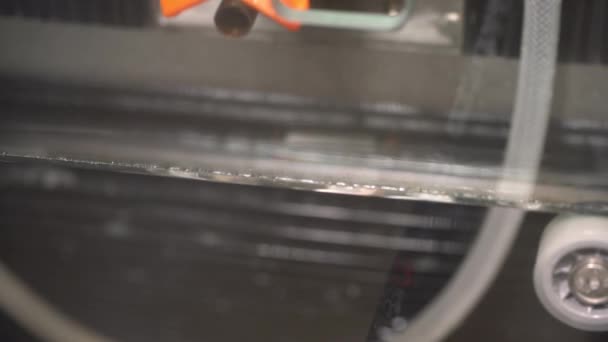 Fresadora construcción de corte de vidrio y máquina pulida — Vídeos de Stock