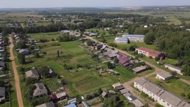 Nema Kirov Bölgesi Nde Güneş Işığı Altında Küçük Kır Evleri — Stok video