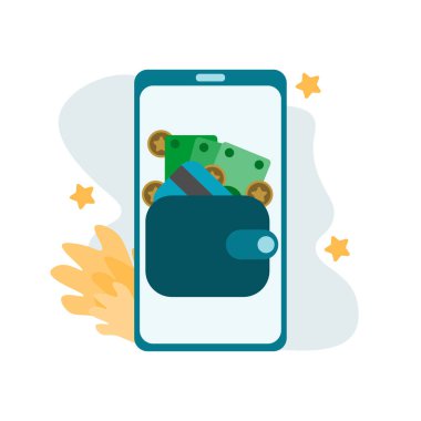 Ödeme teknolojisi soyut konsept vektör çizimi. Dijital cüzdan, dijital bankacılık aracı, para transferi, kişisel pazarlama, maaş kartı soyut metaforu.