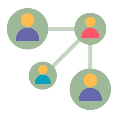 Ağ paylaşımı için İş Yönetimi Düz simgesi