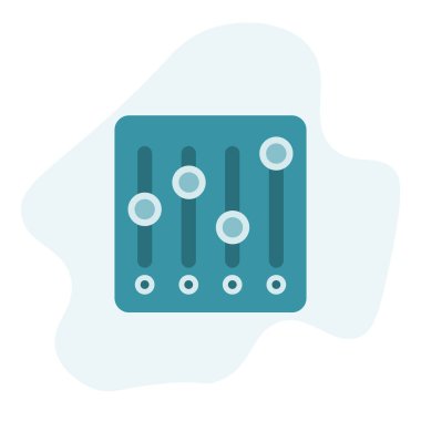 Asgari eşitleyici simgesi izole edildi. Müzik Ses Ayarlama Sembolü, Logo.