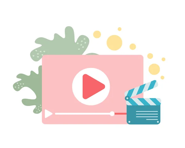 Concept Online Watching Cinema Website Education Online Course Movie Film — Stock vektor