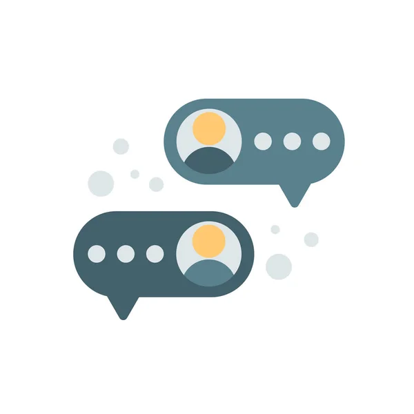 Online Chat Pictogrammen Platte Stijl Mobiele Bubbel Chat Berichten Communicatie — Stockvector