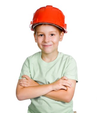 Çocuk kask içinde
