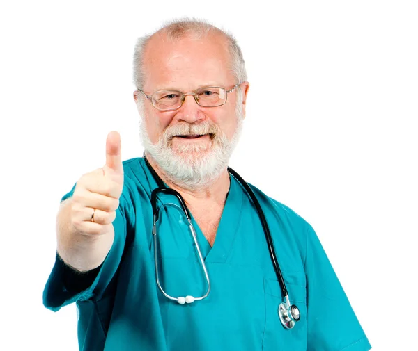 Lekarz z kciuki — Zdjęcie stockowe