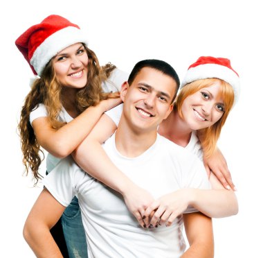 Noel Baba şapkası gençler
