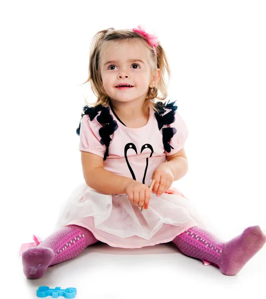 Portrait of a cute little girl — Stock Photo, Image