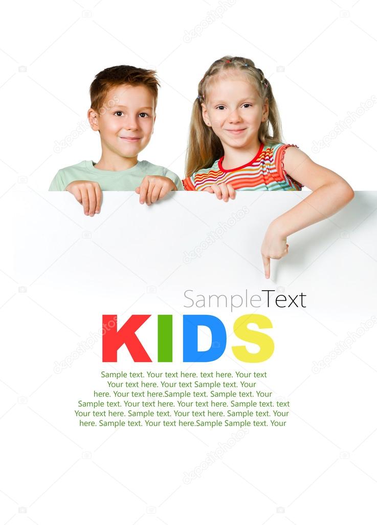 Kids with white board