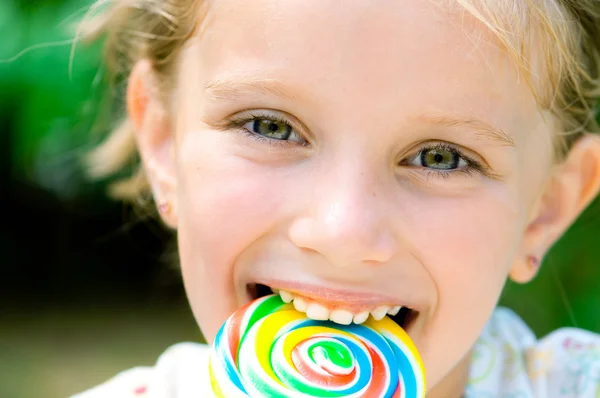 Dziewczyna z cukierków — Zdjęcie stockowe