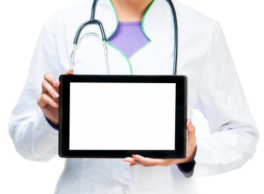 Doctor With Digital Tablet clipart