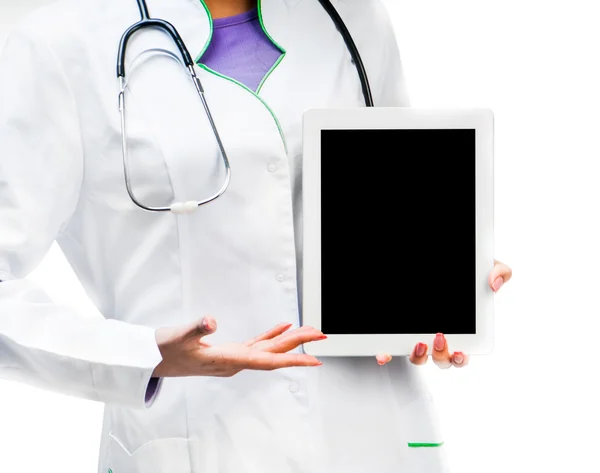 Доктор с цифровым планшетом — стоковое фото