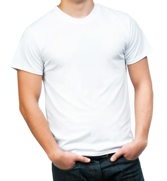Teenager With Blank White Shirt Stock Picture