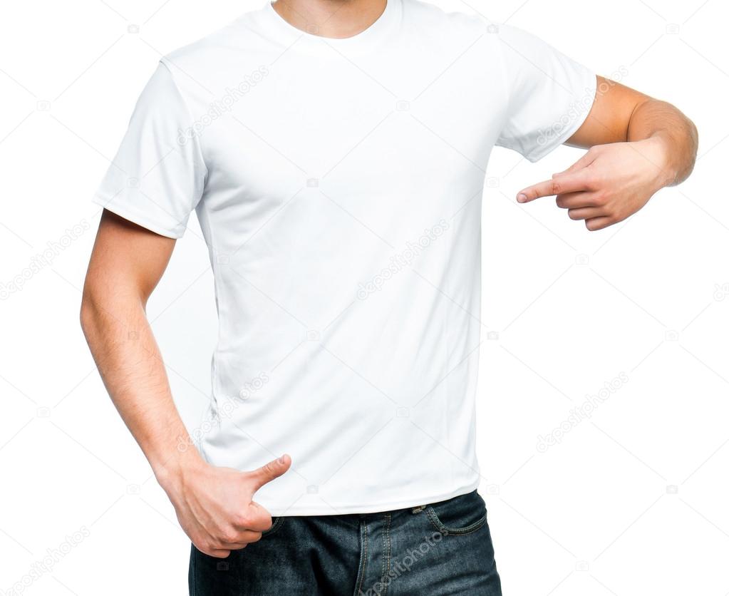 Teenager With Blank White Shirt