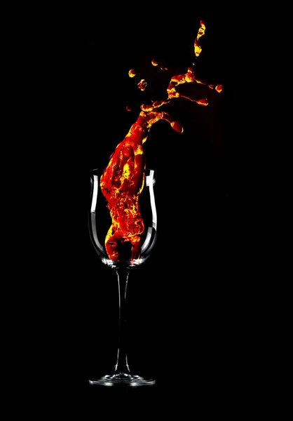 Feuer im Glas — Stockfoto