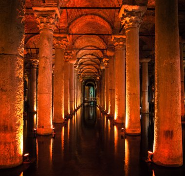 Yerebatan Sarnıcı, istanbul, Türkiye.
