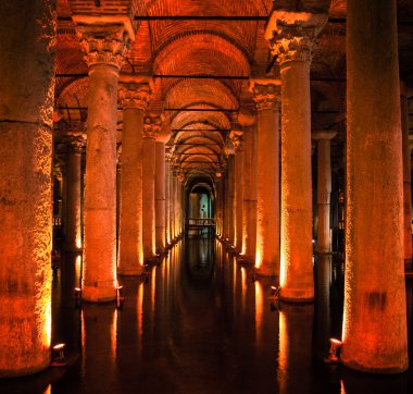Basilica Cistern, Istanbul, Turkey. clipart
