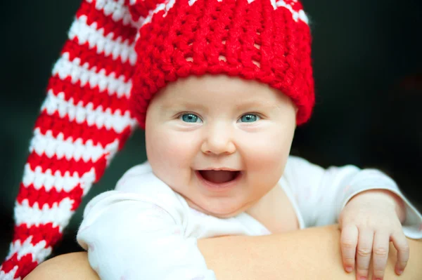 Baby in red hat — Stock Photo, Image