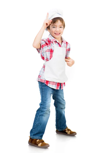 Menino vestido de cozinheiro — Fotografia de Stock