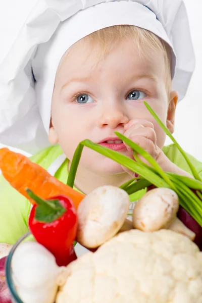 Sebze ile çocuk — Stok fotoğraf