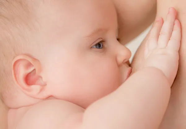 Baby borstvoeding geeft — Stockfoto