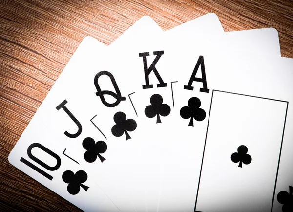 Cards with royal flash — Stock Photo, Image