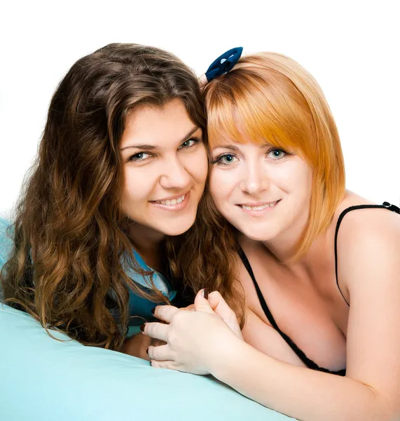 Two young beautiful girls — Stock Photo, Image