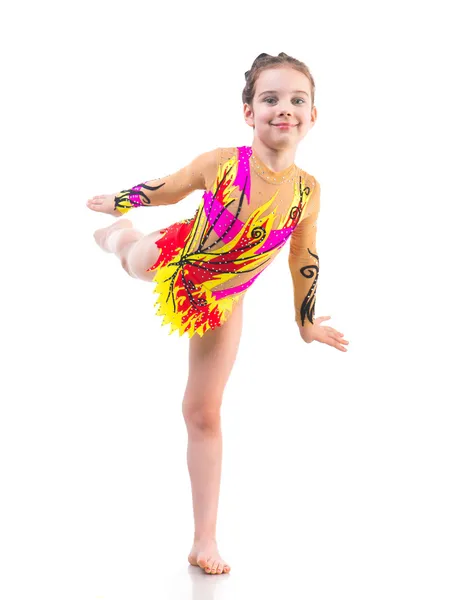 Little girl gymnast — Stock Photo, Image