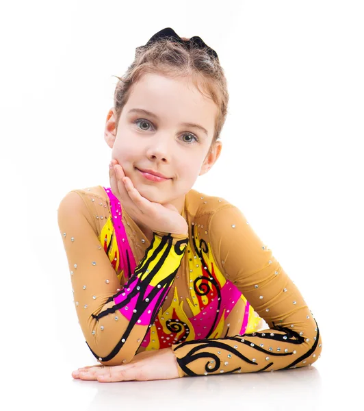 Little girl gymnast — Stock Photo, Image