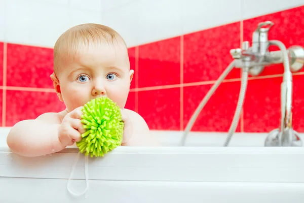 Baby in bath — Stock Photo, Image