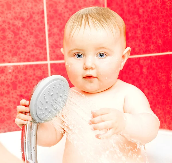 Baby bath-ban — Stock Fotó