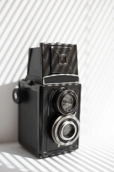 Régi fekete kamera — Stock Fotó