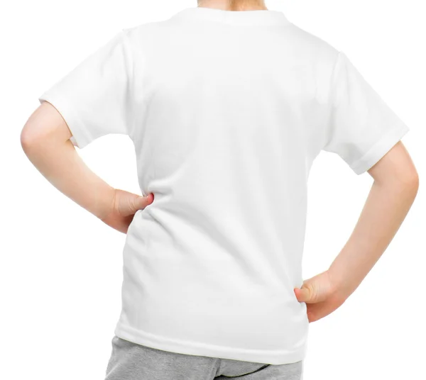 Klein meisje in wit t-shirt — Stockfoto