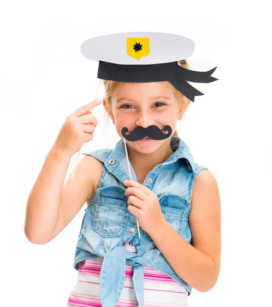 Dziewczyna marynarza kapelusz — Zdjęcie stockowe